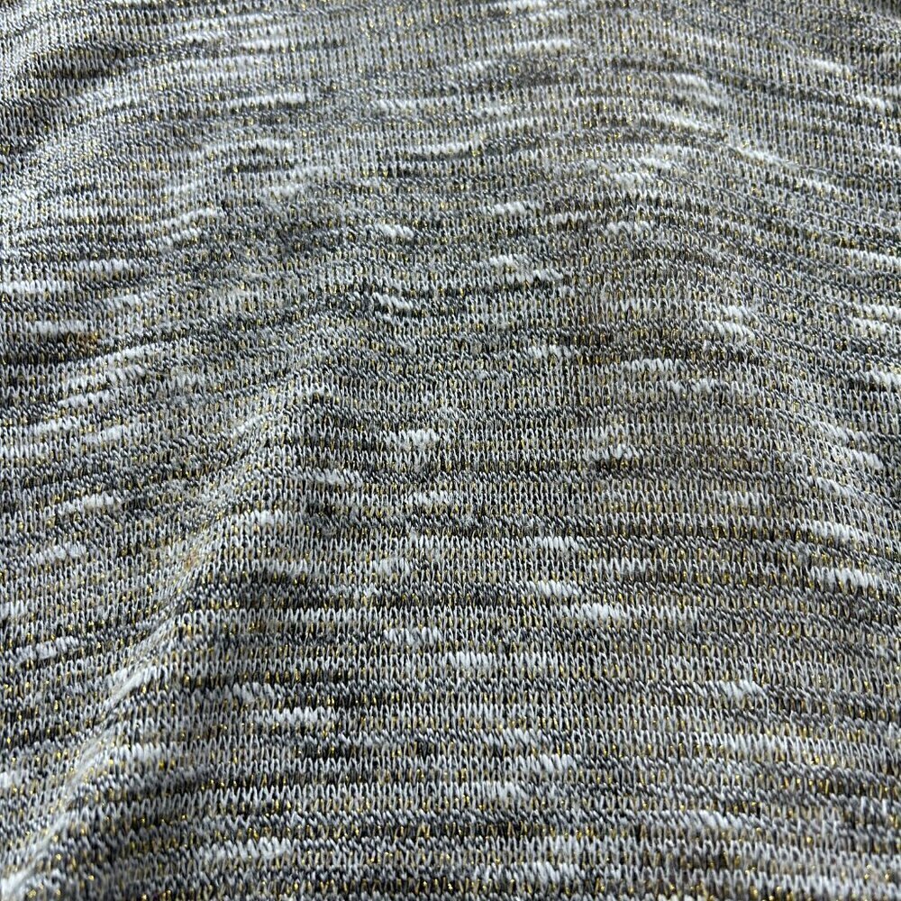 Cha Cha Vente S Lightweight Sweater Gray Cream Zipper Office Siren - Picture 3 of 6